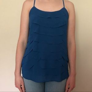 Naked Zebra royal blue tiered top